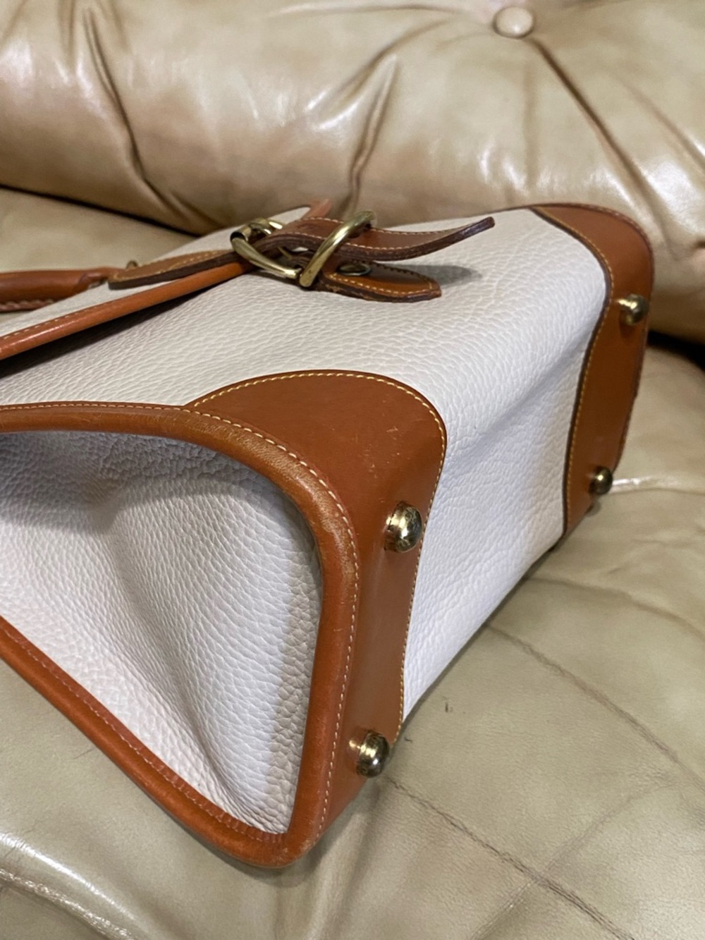 Vintage Dooney & Bourke AWL Bundle Satchel Duck Coin Wallet Pebble Leather - Picture 5 of 16